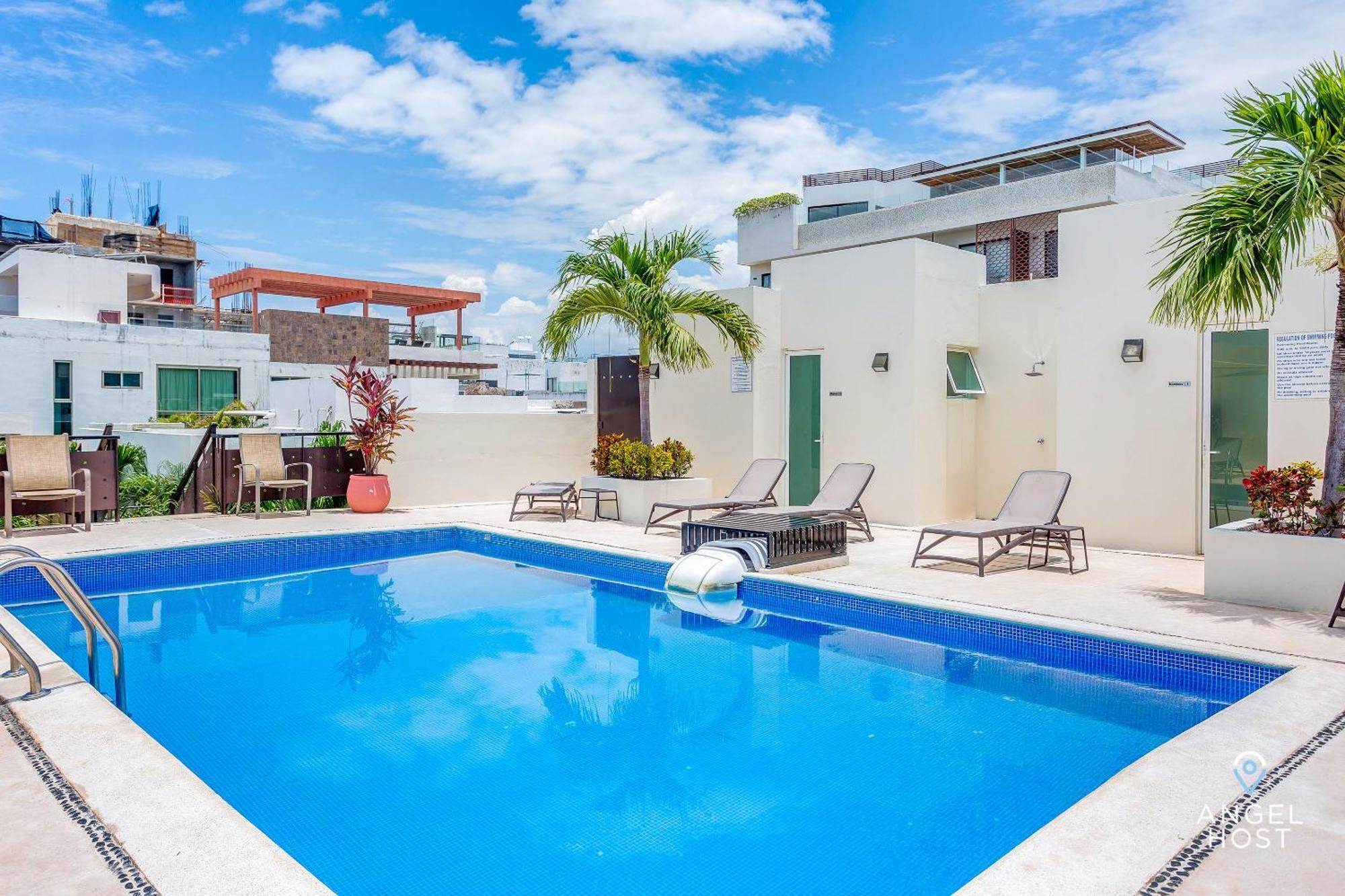 New Tropical Vibe With Roof Pool 3 Blks Сasa de vacaciones Playa del Carmen